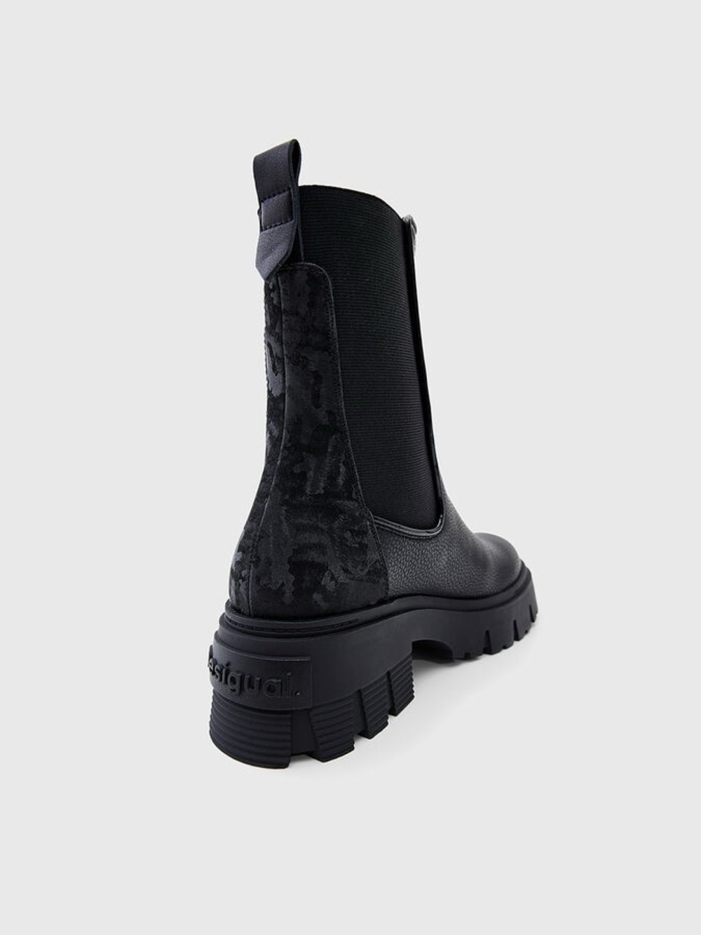 DESIGUAL BLACK CHELSEA BOOTS - Picture 3 of 5